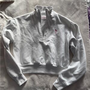 Victoria's Secret Cream Fleece Quarter-Zip
